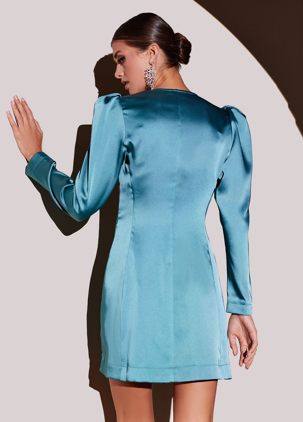 Блакитна кежуал сукня сукня-жакет Vovk однотонна
