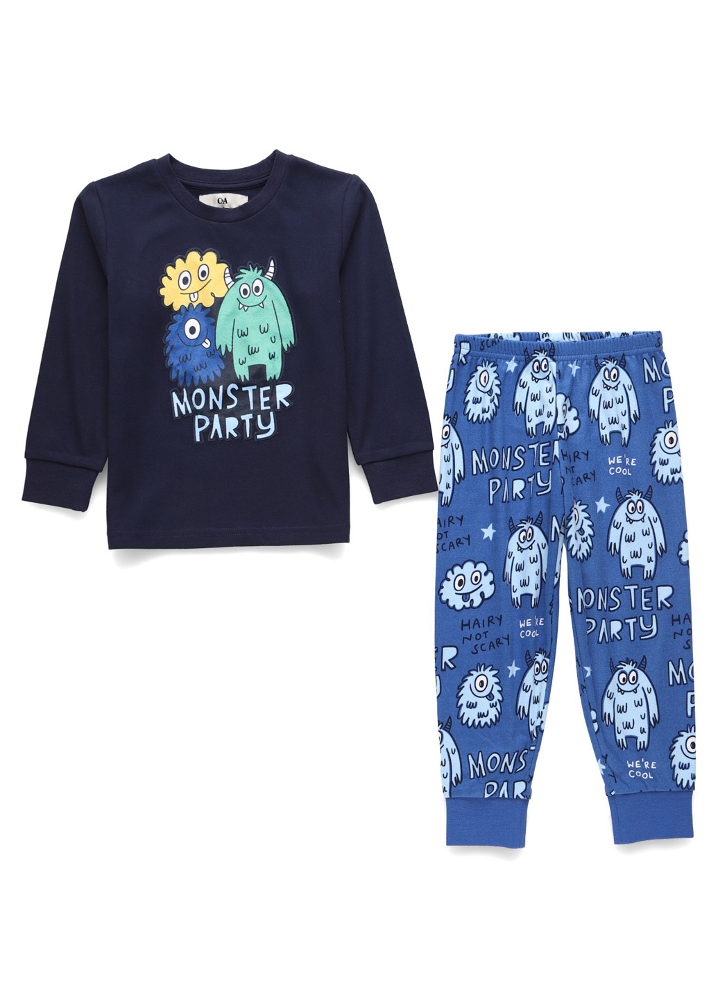 Темно-синяя всесезон пижама (лонгслив, брюки) лонгслив + брюки C&A