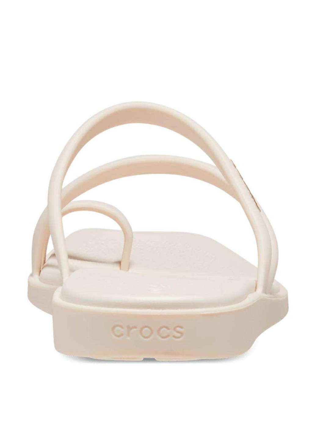 Бежевые спортивные, кэжуал вьетнамки Crocs с логотипом