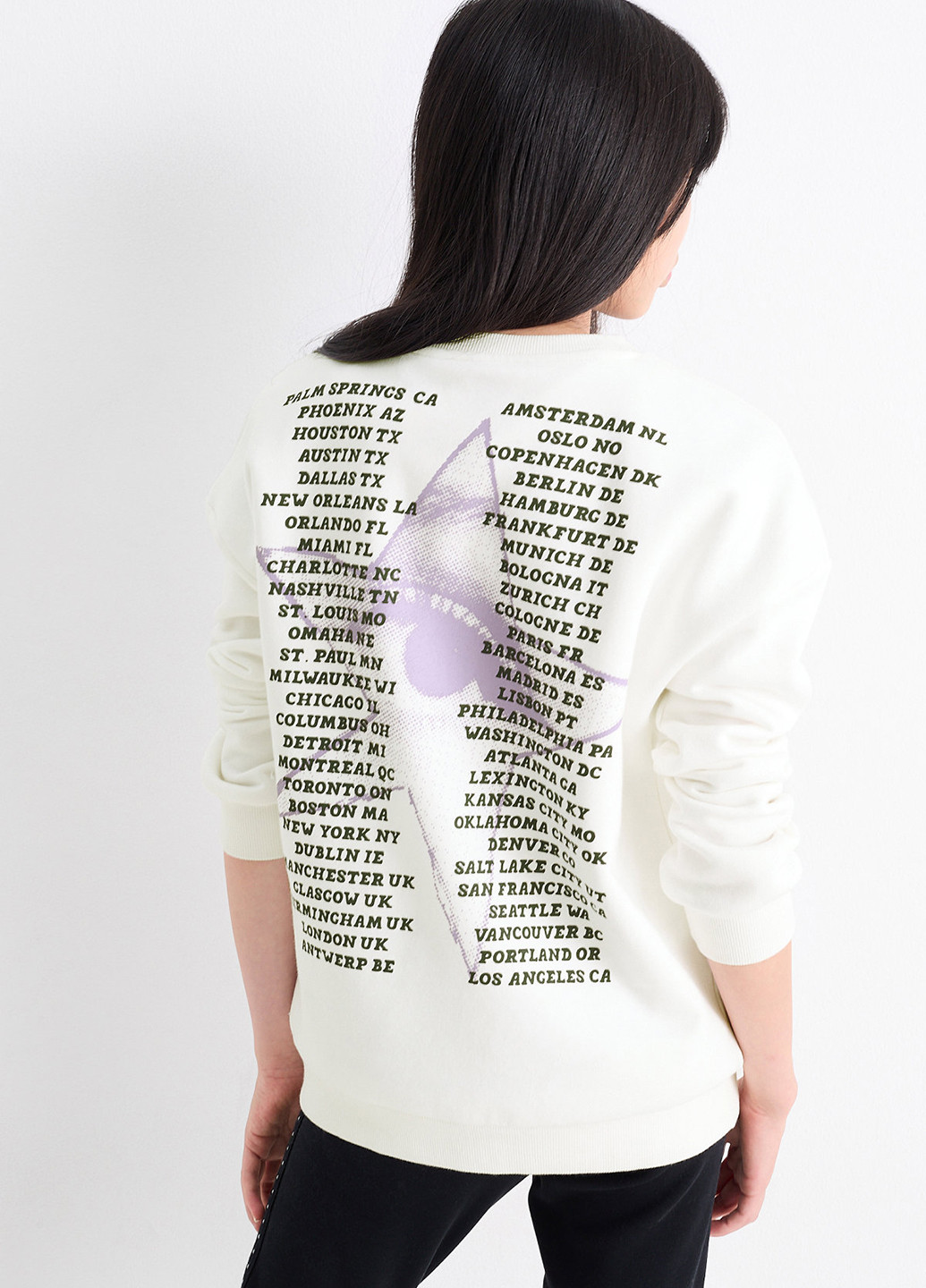 C&A свитшот рисунок белый кэжуал хлопок, трикотаж с начесом