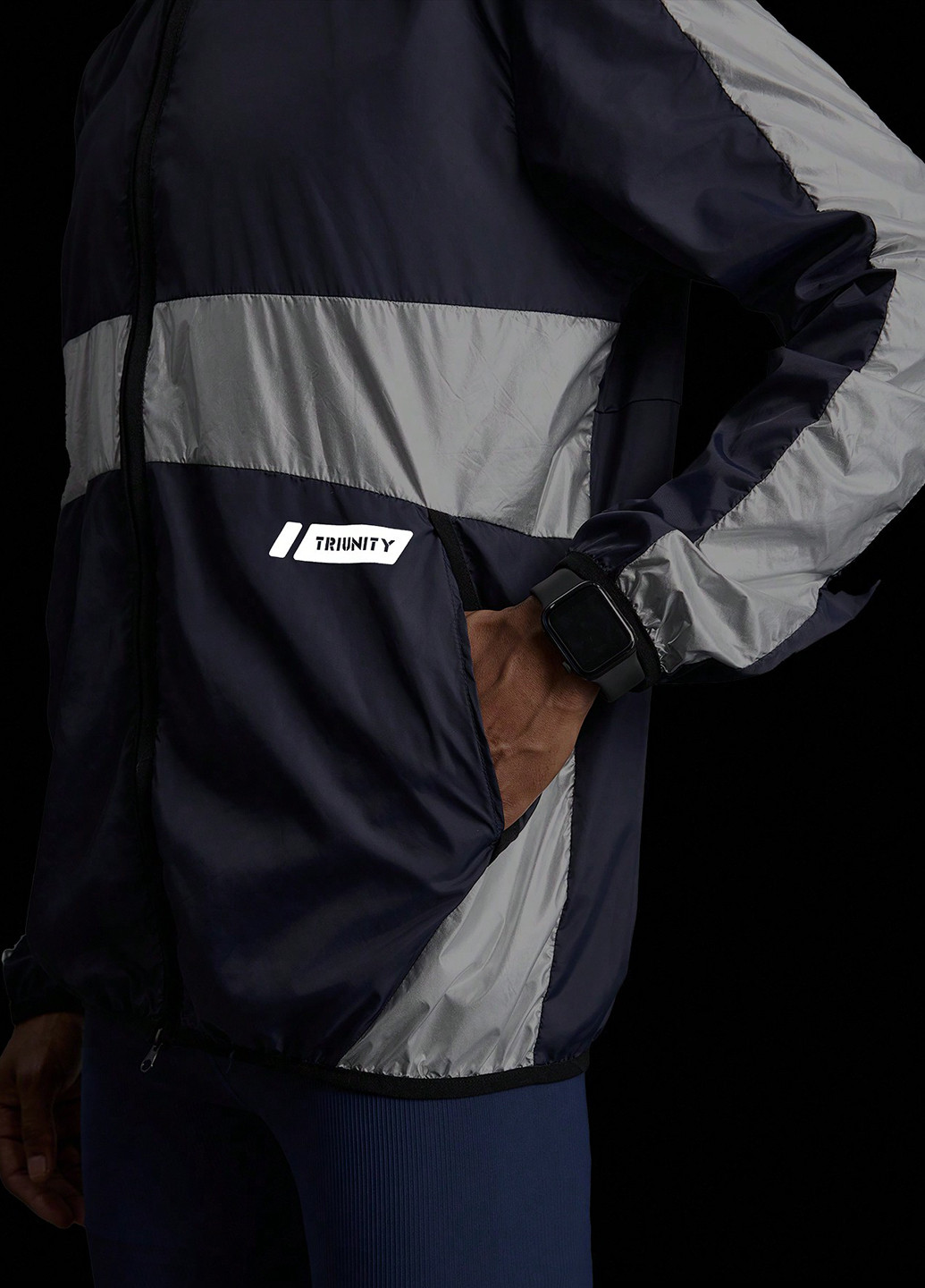 Темно-синяя демисезонная куртка SHEIN