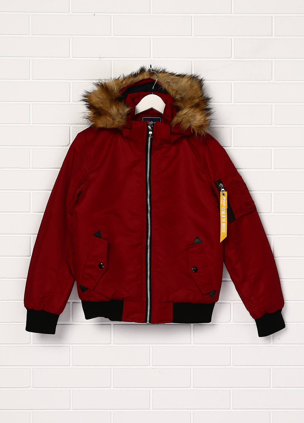 Бордовая зимняя куртка Nature