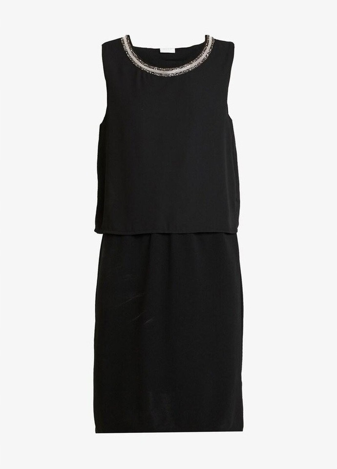 Черное кэжуал платье Vila однотонное