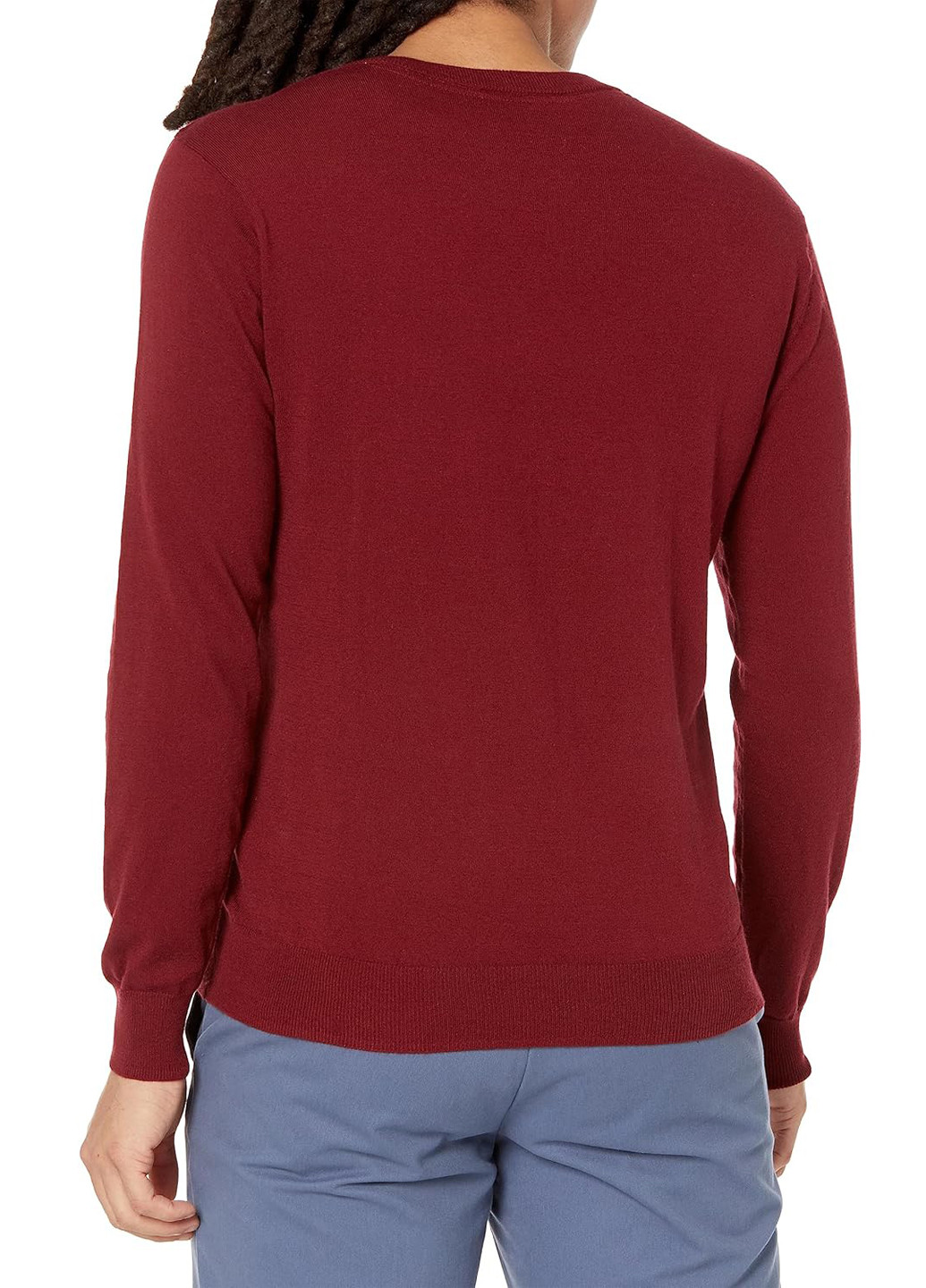 Бордовый демисезонный пуловер пуловер Guess