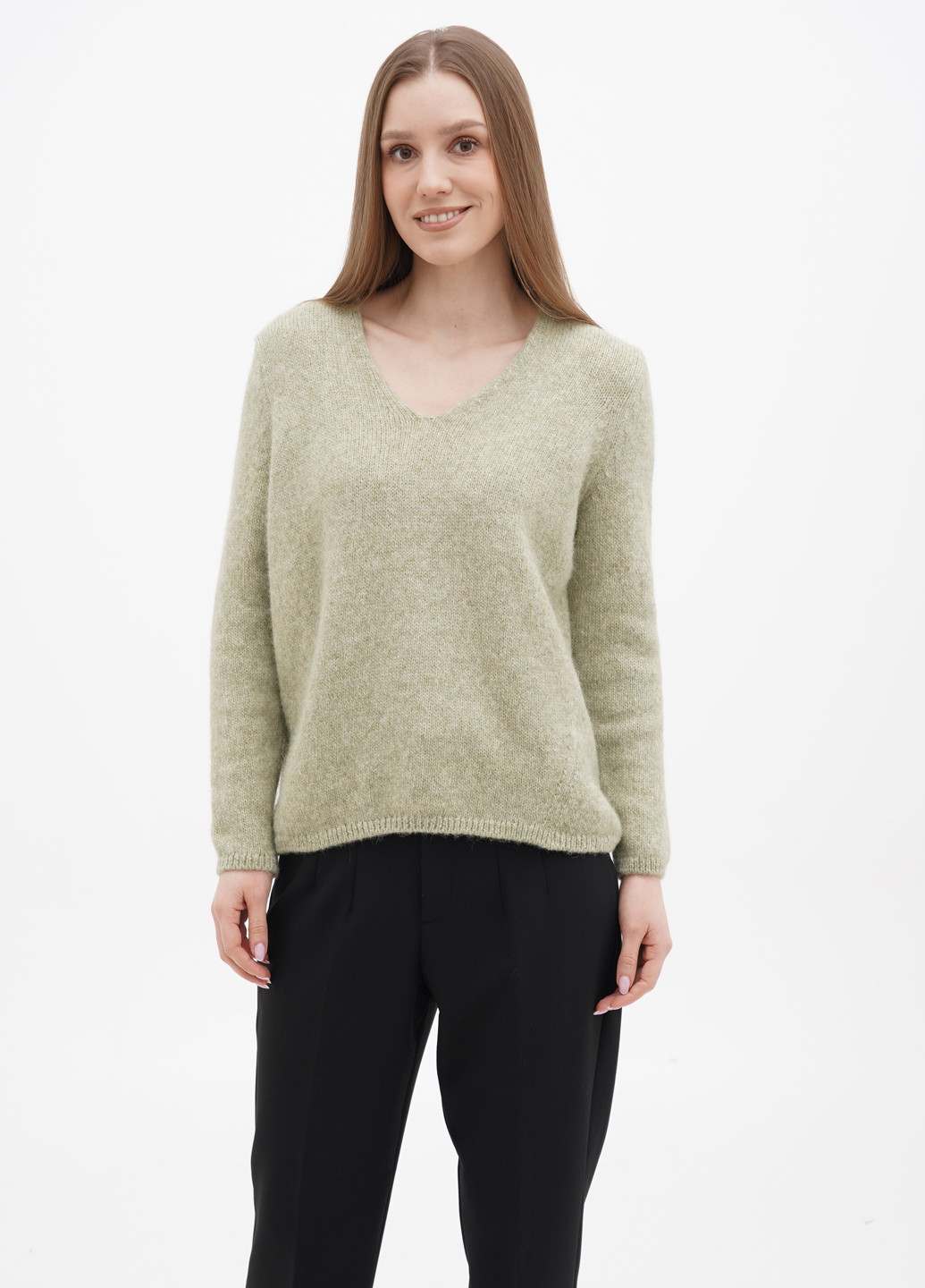 Оливковый зимний пуловер пуловер Monari
