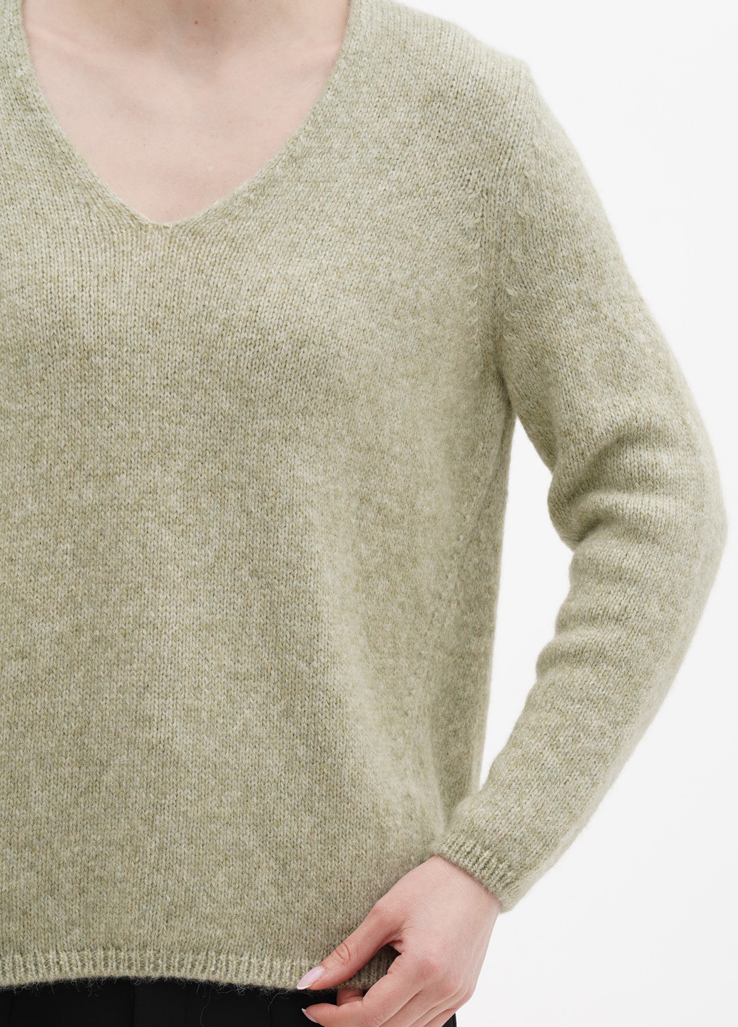 Оливковый зимний пуловер пуловер Monari