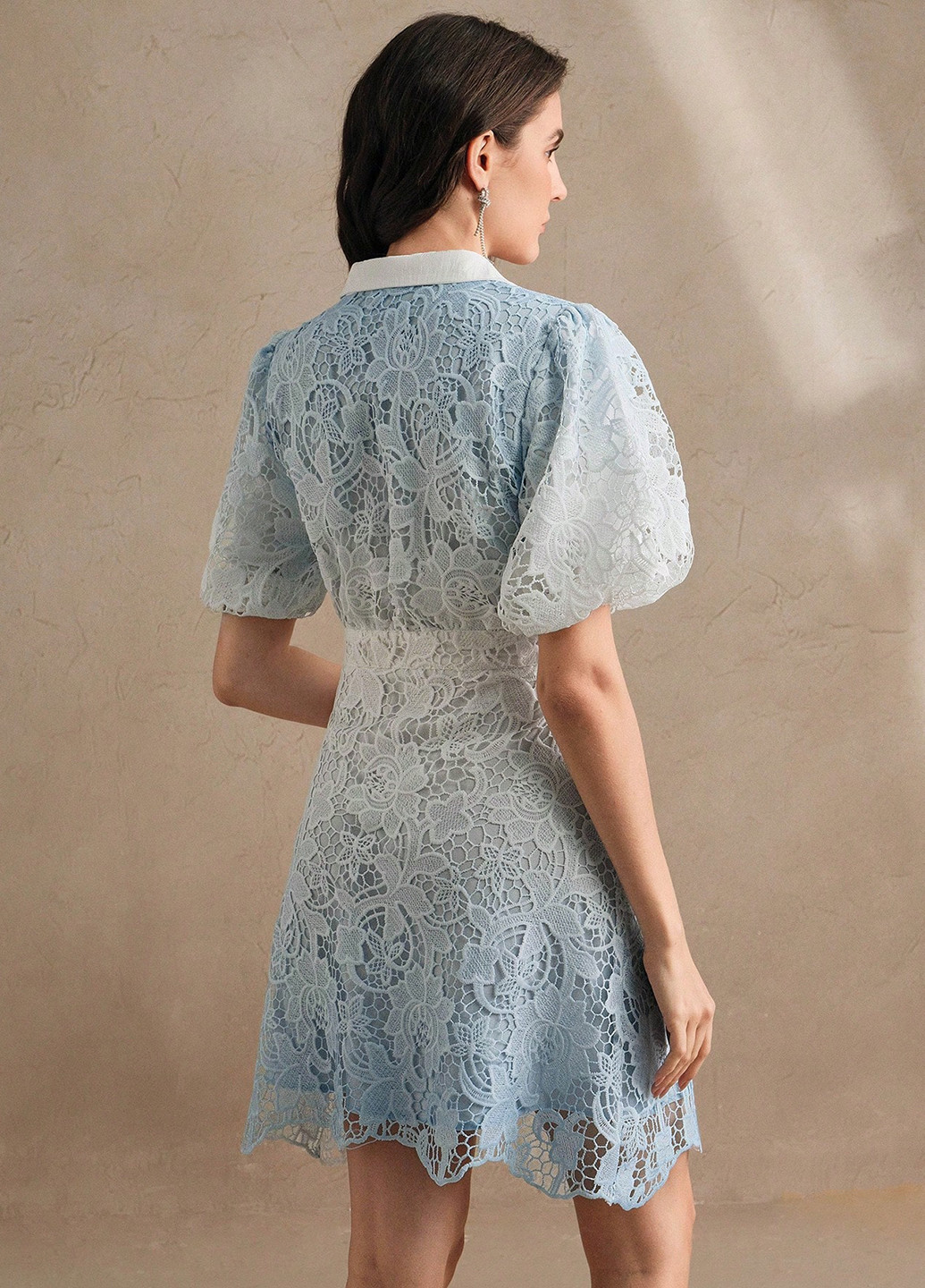 Блакитна святковий, кежуал сукня а-силует SHEIN однотонна