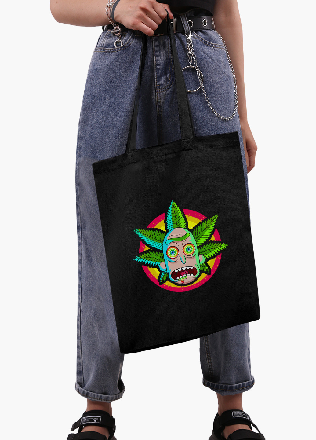 Еко сумка шоппер Рік Санчез Рік і Морті (Rick Sanchez Rick and Morty) на блискавці (9227-2933-BKZ) MobiPrint (236265360)