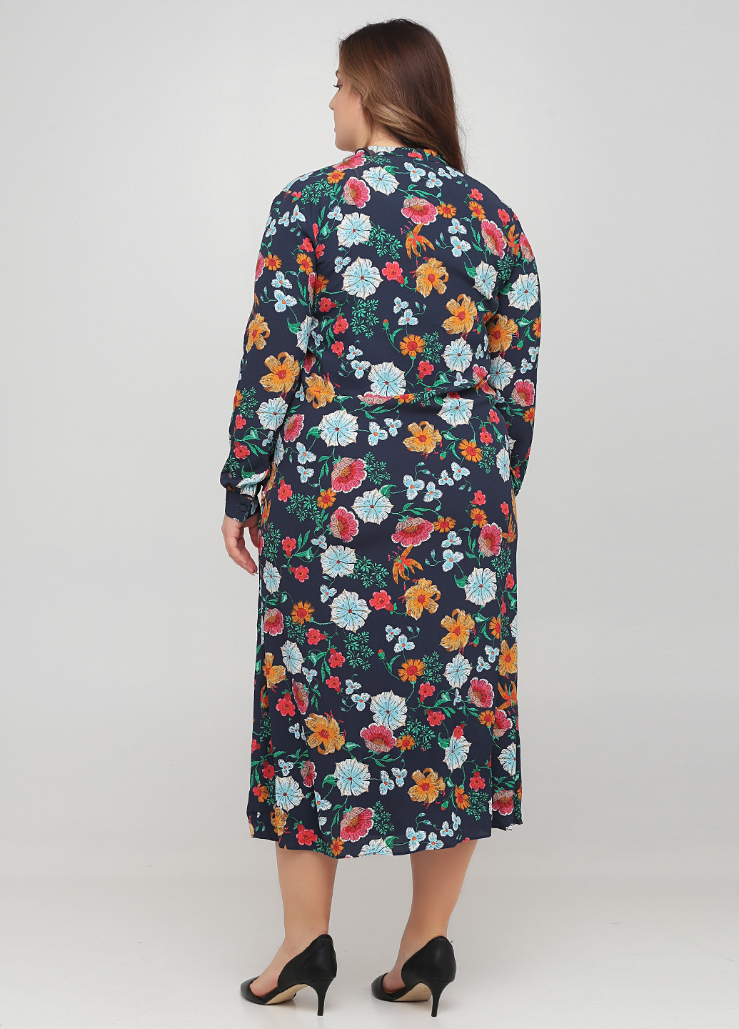 Індиго кежуал плаття, сукня сорочка Next з квітковим принтом