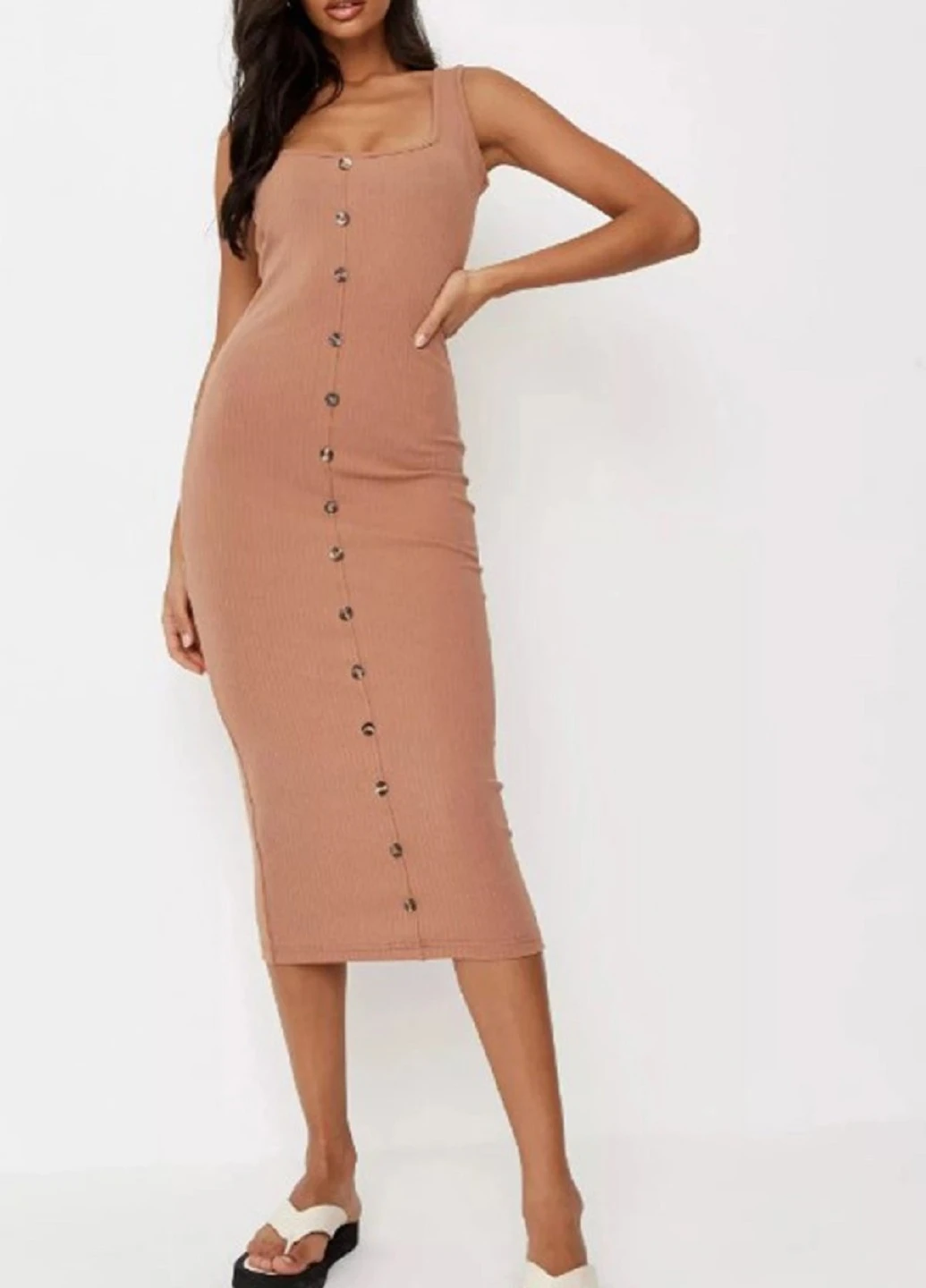 Бежева кежуал сукня Missguided однотонна