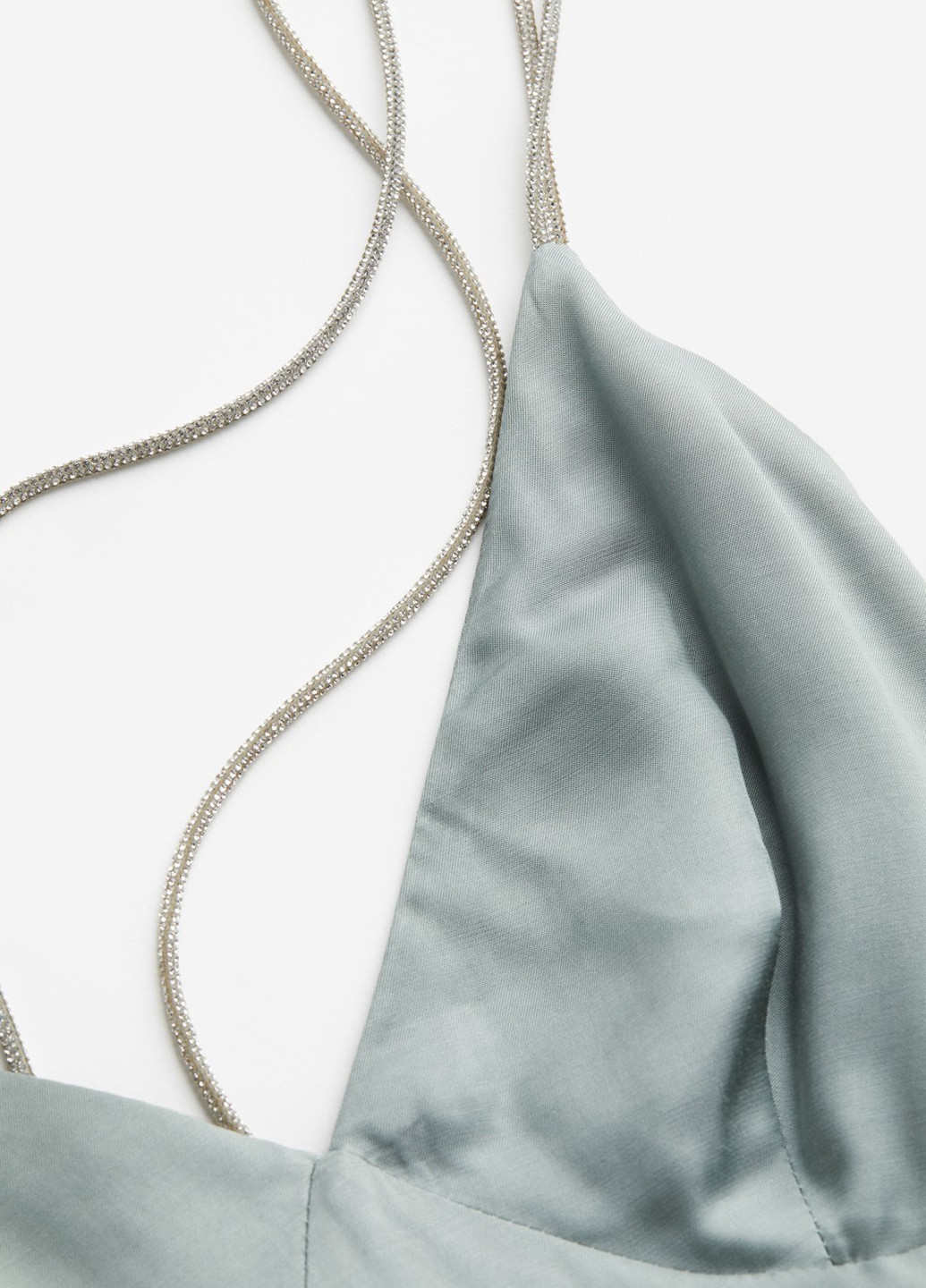 Серое кэжуал платье с открытой спиной H&M однотонное