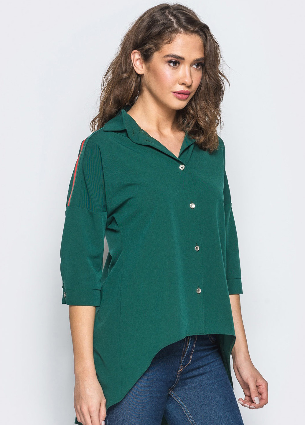 Темно-зелена демісезонна блуза Most-ROW