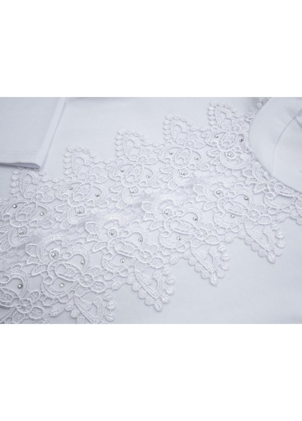 Кофта с кружевом (10053-2-158G-white) Matilda (251313645)