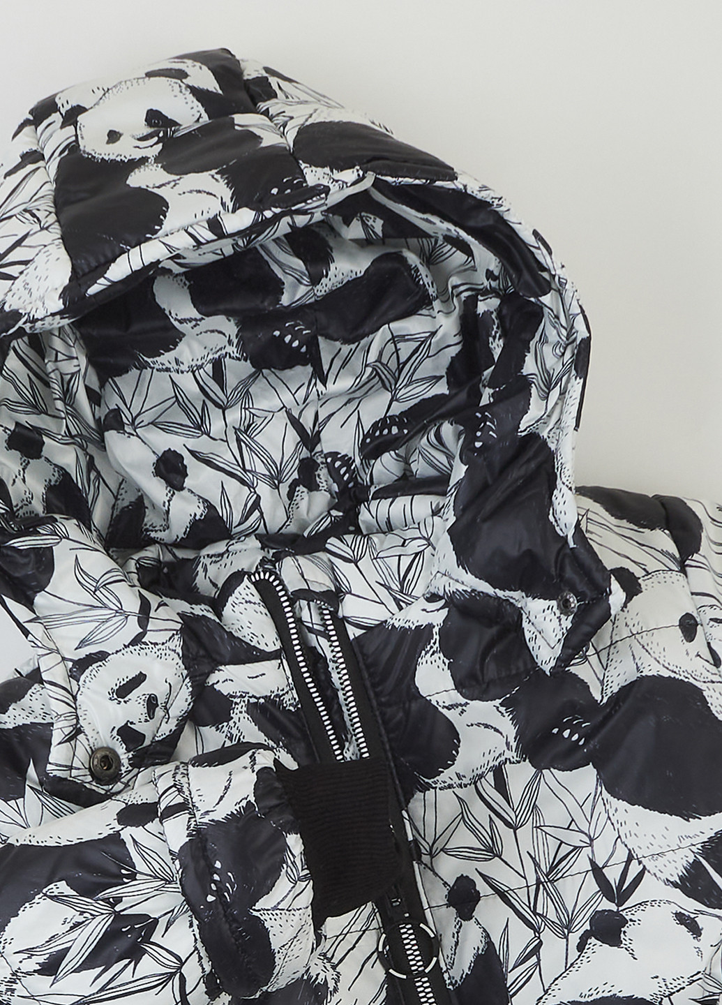 Черно-белый зимний комплект (куртка, комбинезон) Одягайко