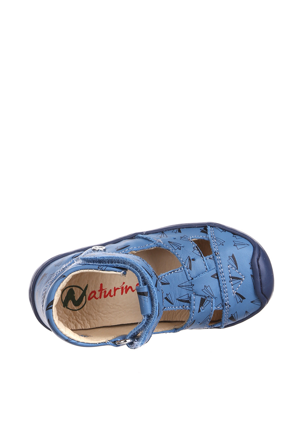 Светло-синие кэжуал сандалии Naturino на липучке