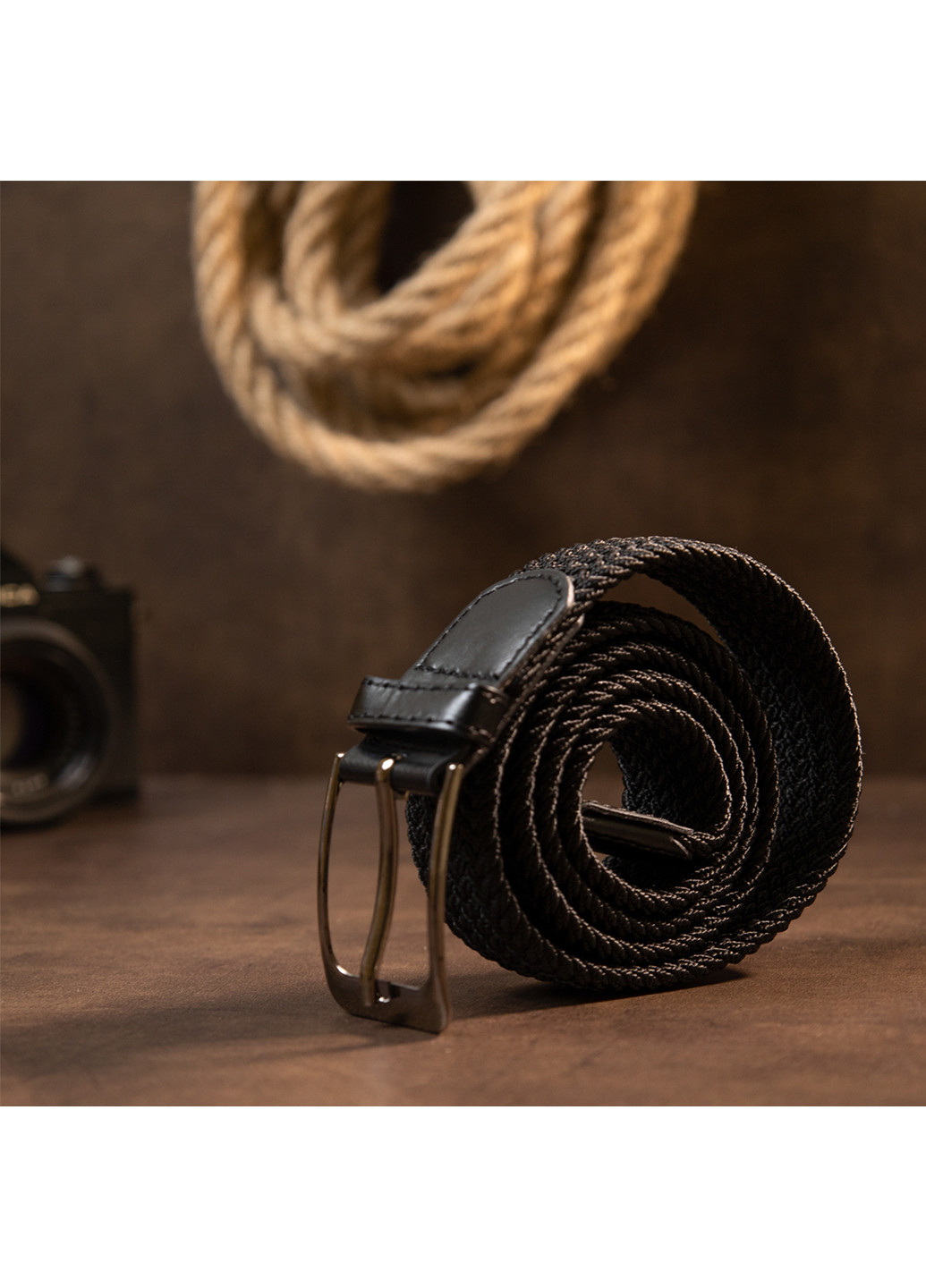 Чоловічий текстильний ремінь 115х3,4 см Vintage (252413622)