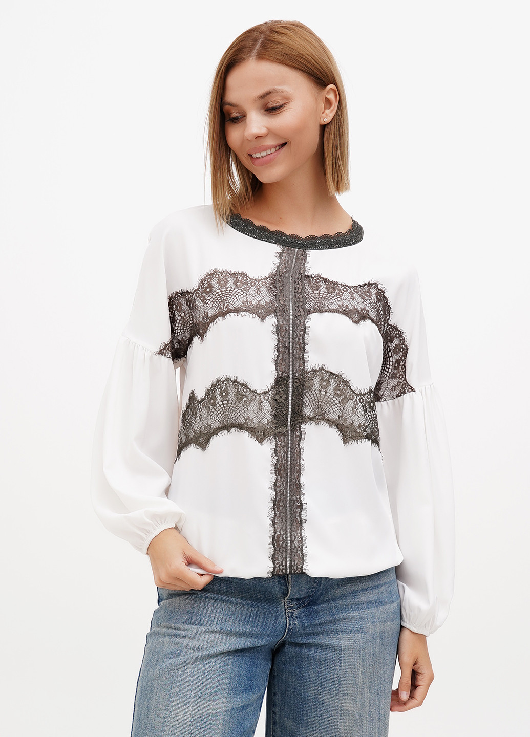 Белоснежная блуза Sassofono