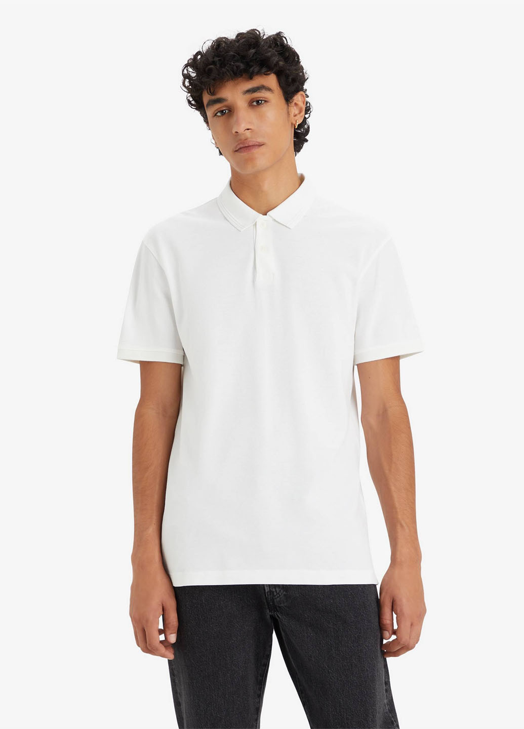 Белая футболка-поло для мужчин Levi's однотонная
