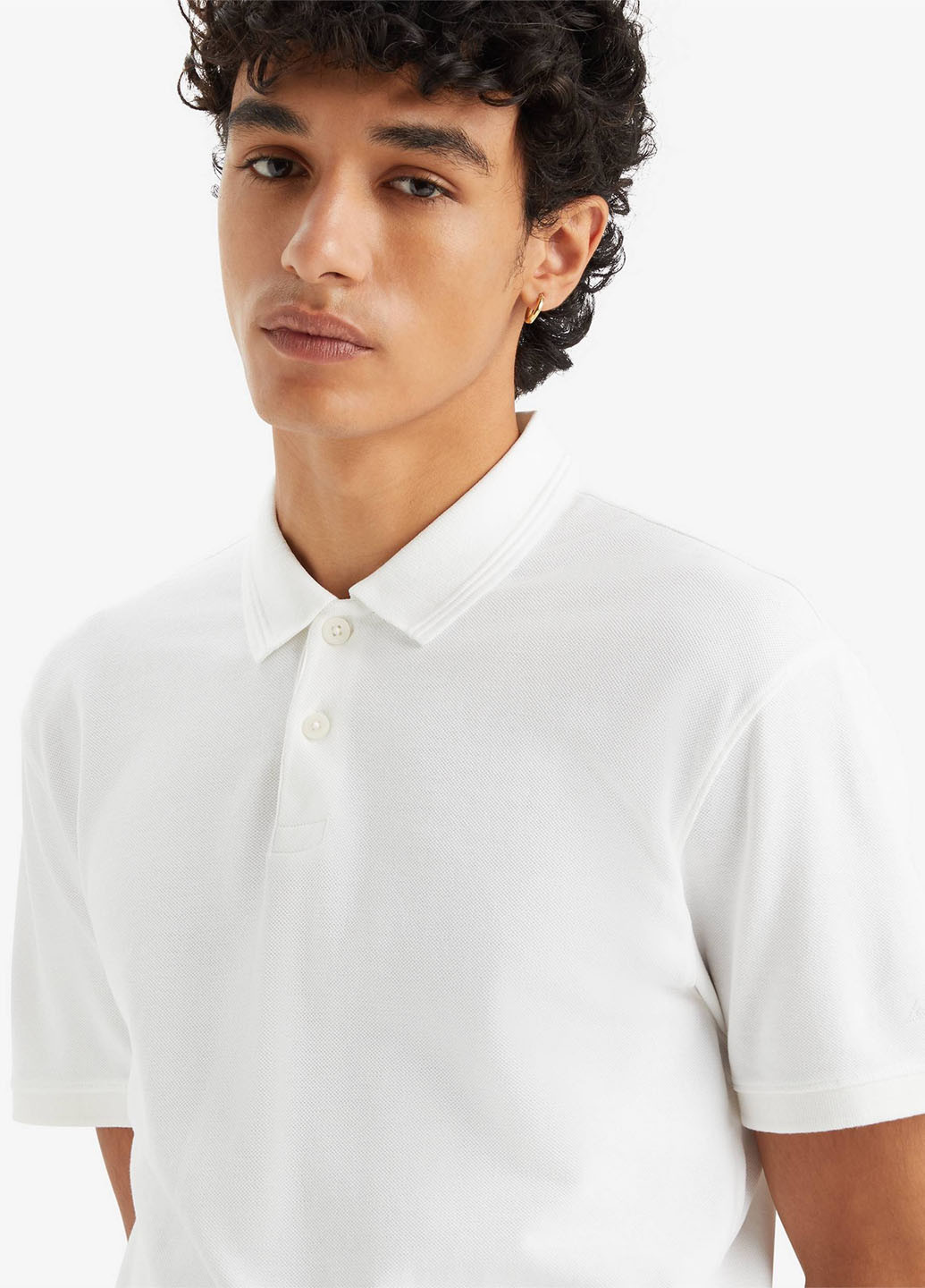 Белая футболка-поло для мужчин Levi's однотонная