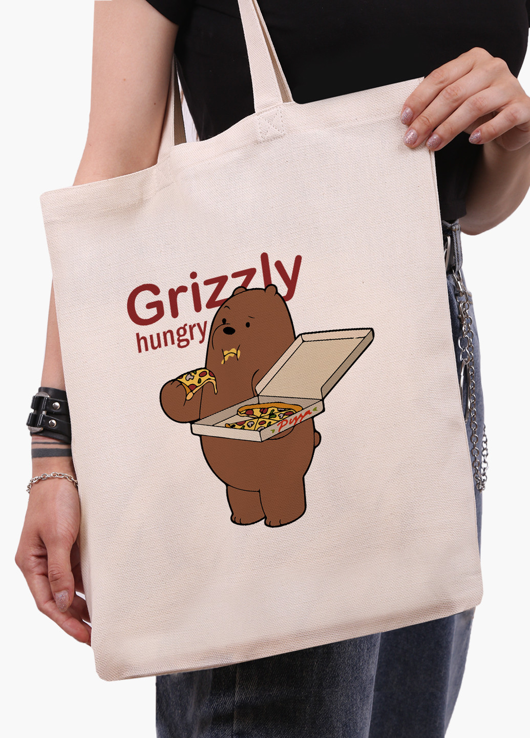 Еко сумка шоппер біла Вся правда про ведмедів (We Bare Bears) (9227-2909-WT-1) екосумка шопер 41*35 см MobiPrint (224806179)