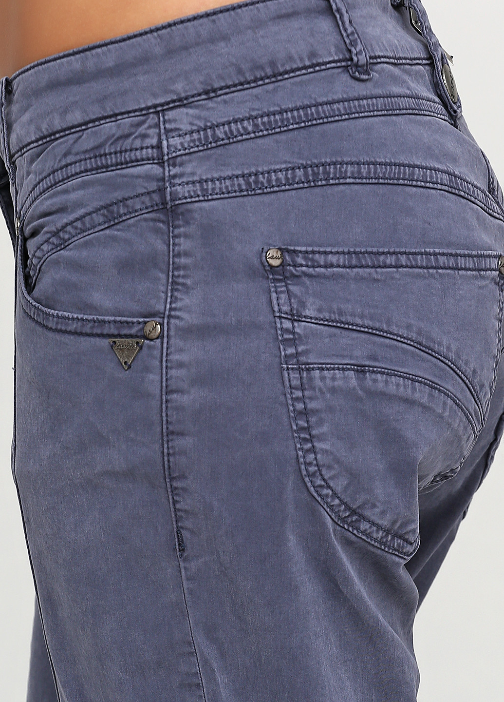 Серо-синие кэжуал демисезонные брюки Laurie