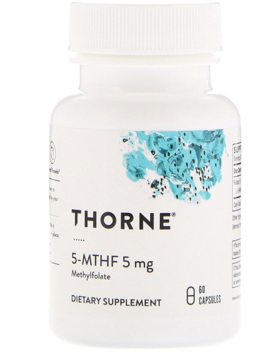 Фолат, 5-МТГФ, 5-MTHF,, 5 мг, 60 Капсул Thorne Research (228292041)