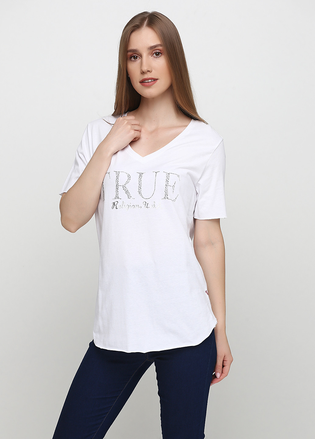 Белая летняя футболка True Religion