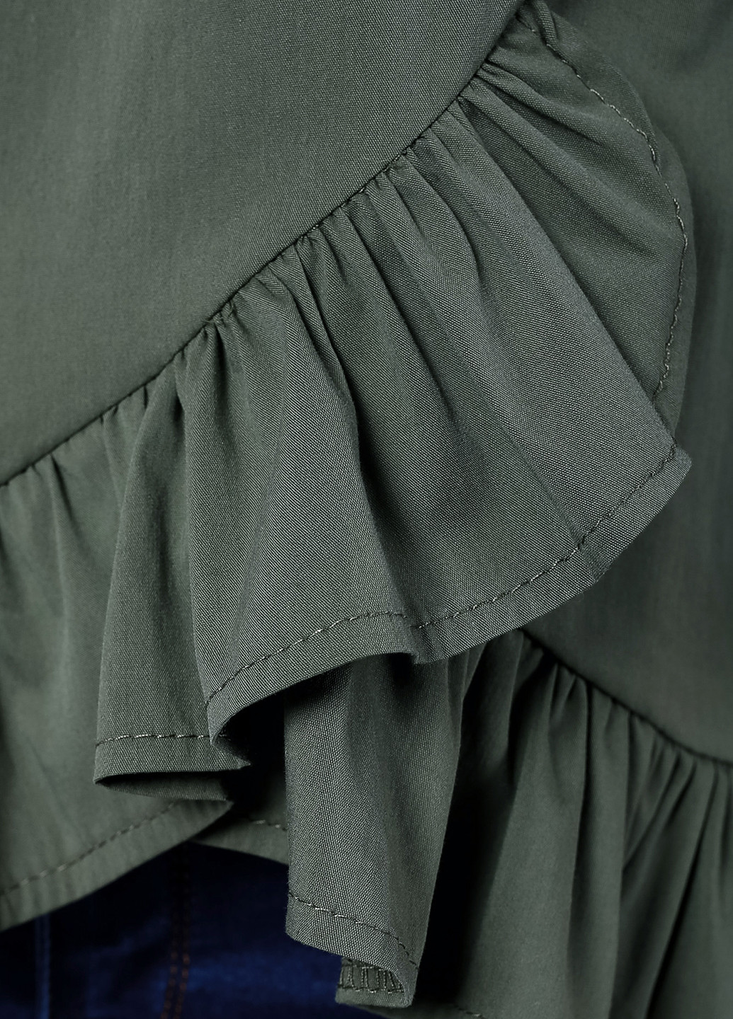 Оливковая (хаки) демисезонная блуза Garne