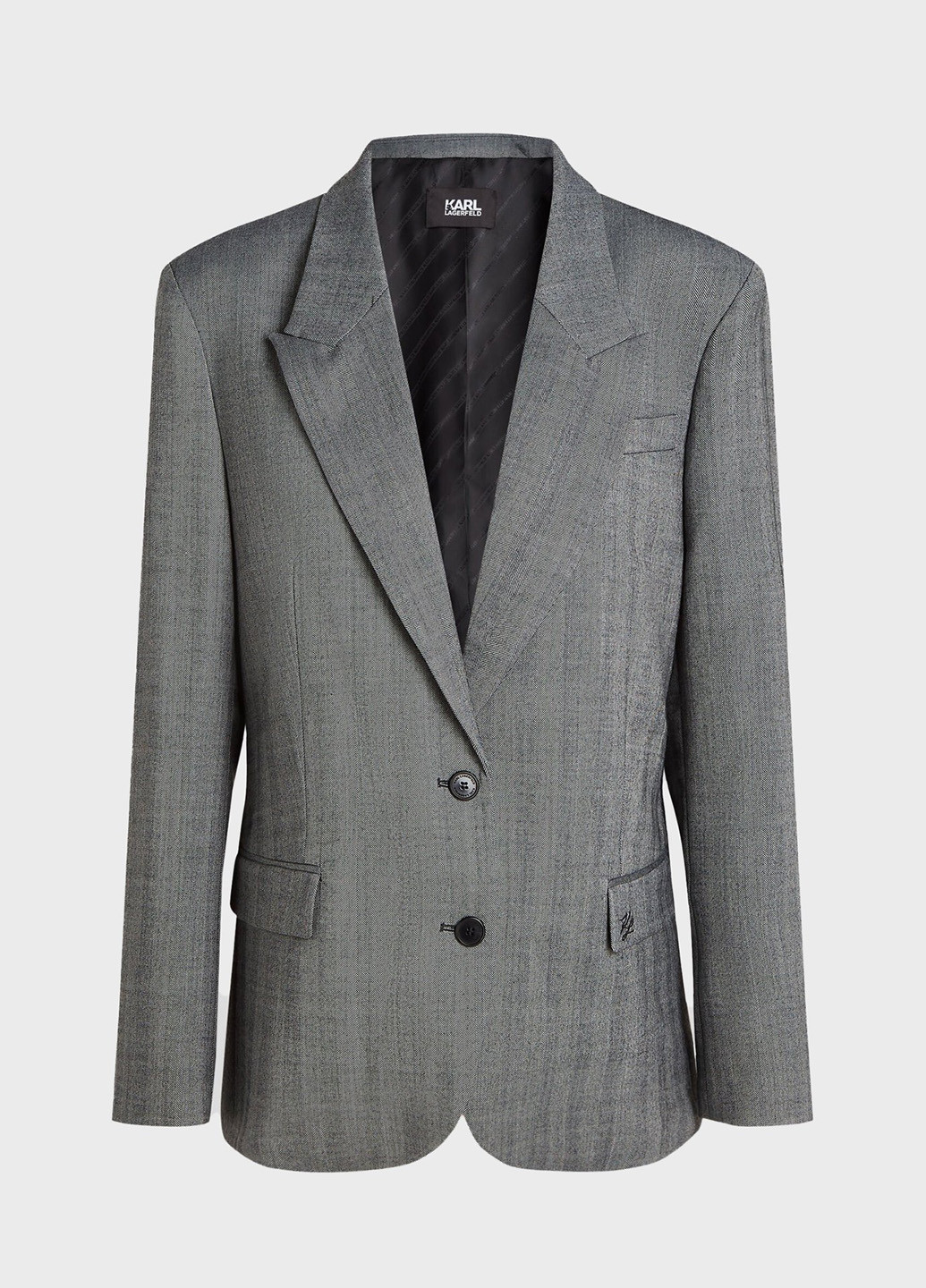 Серый женский жакет Karl Lagerfeld геометрический - демисезонный