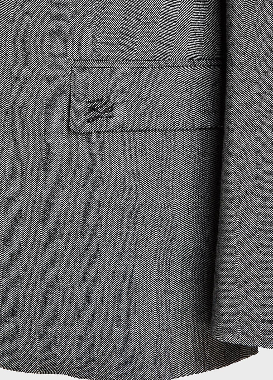 Серый женский жакет Karl Lagerfeld геометрический - демисезонный