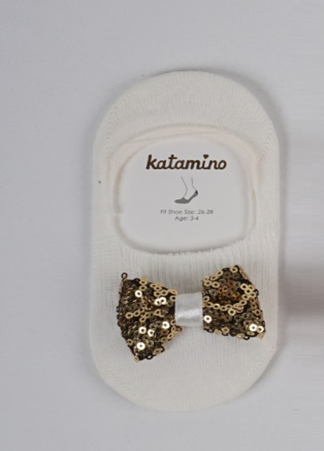 Носки ультракороткие с бантиком Katamino k90051 (252870887)