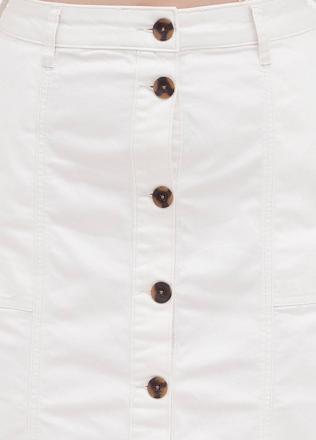 Молочная джинсовая однотонная юбка Boden карандаш