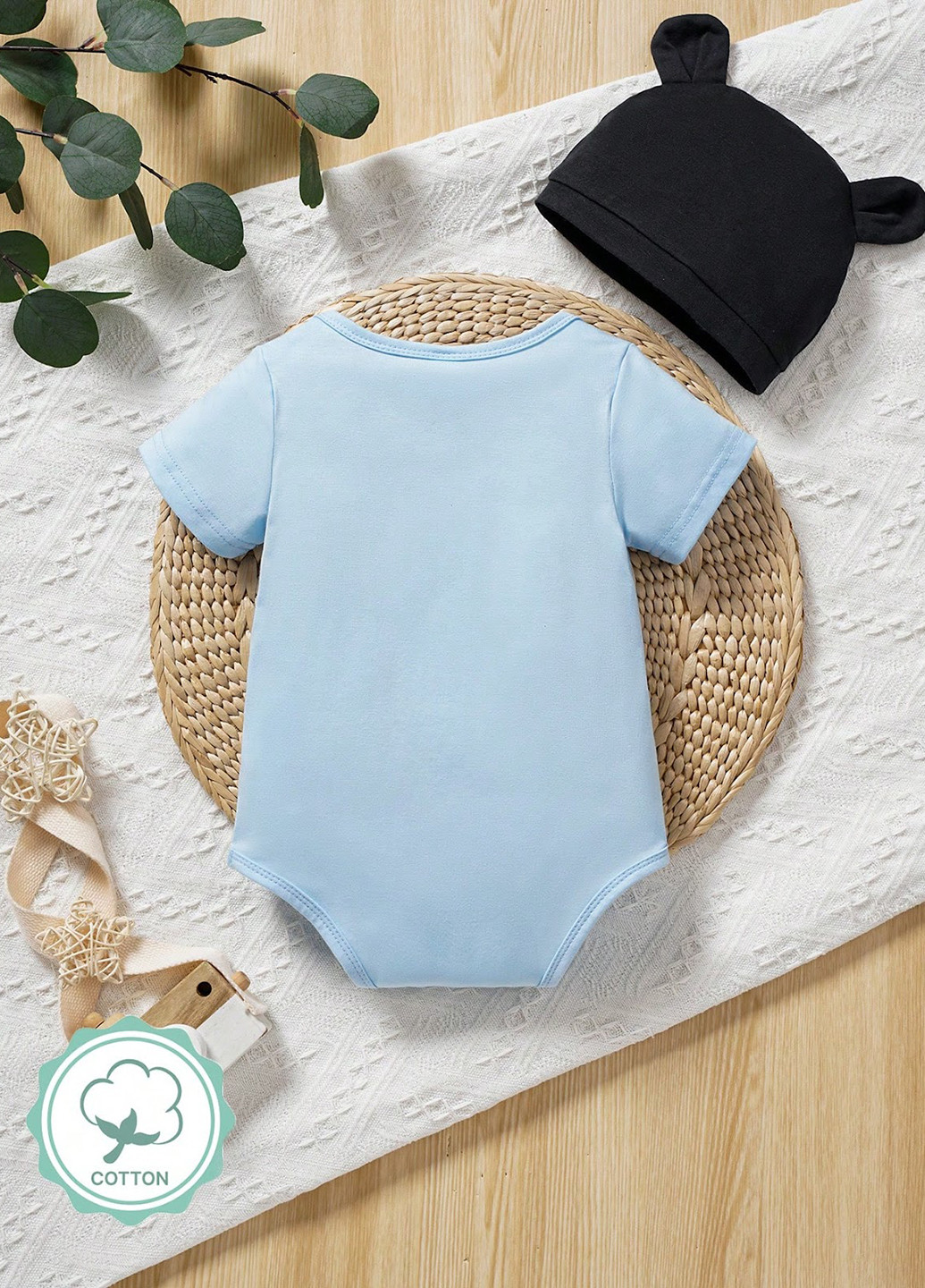 Комбінований демісезонний комплект (боді, шапка) SHEIN