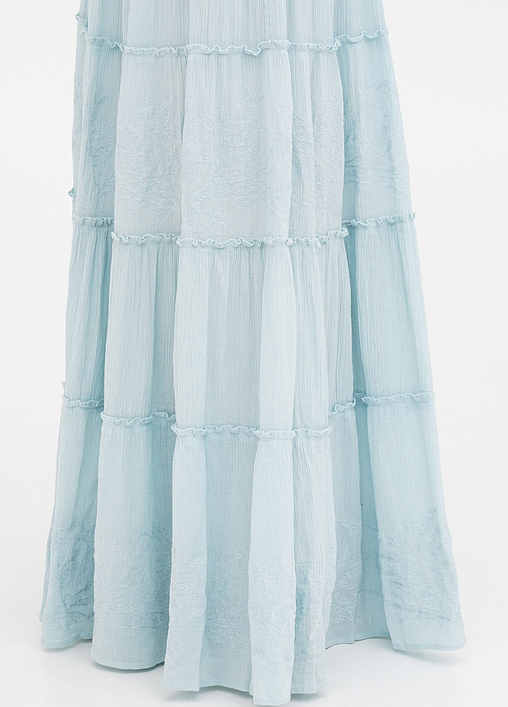 Светло-голубая кэжуал однотонная юбка Ralph Lauren а-силуэта (трапеция)