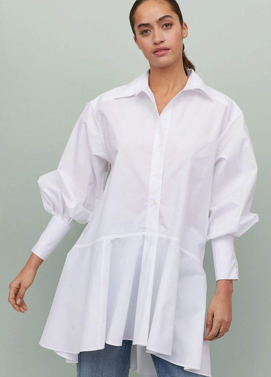 Белое кэжуал платье H&M