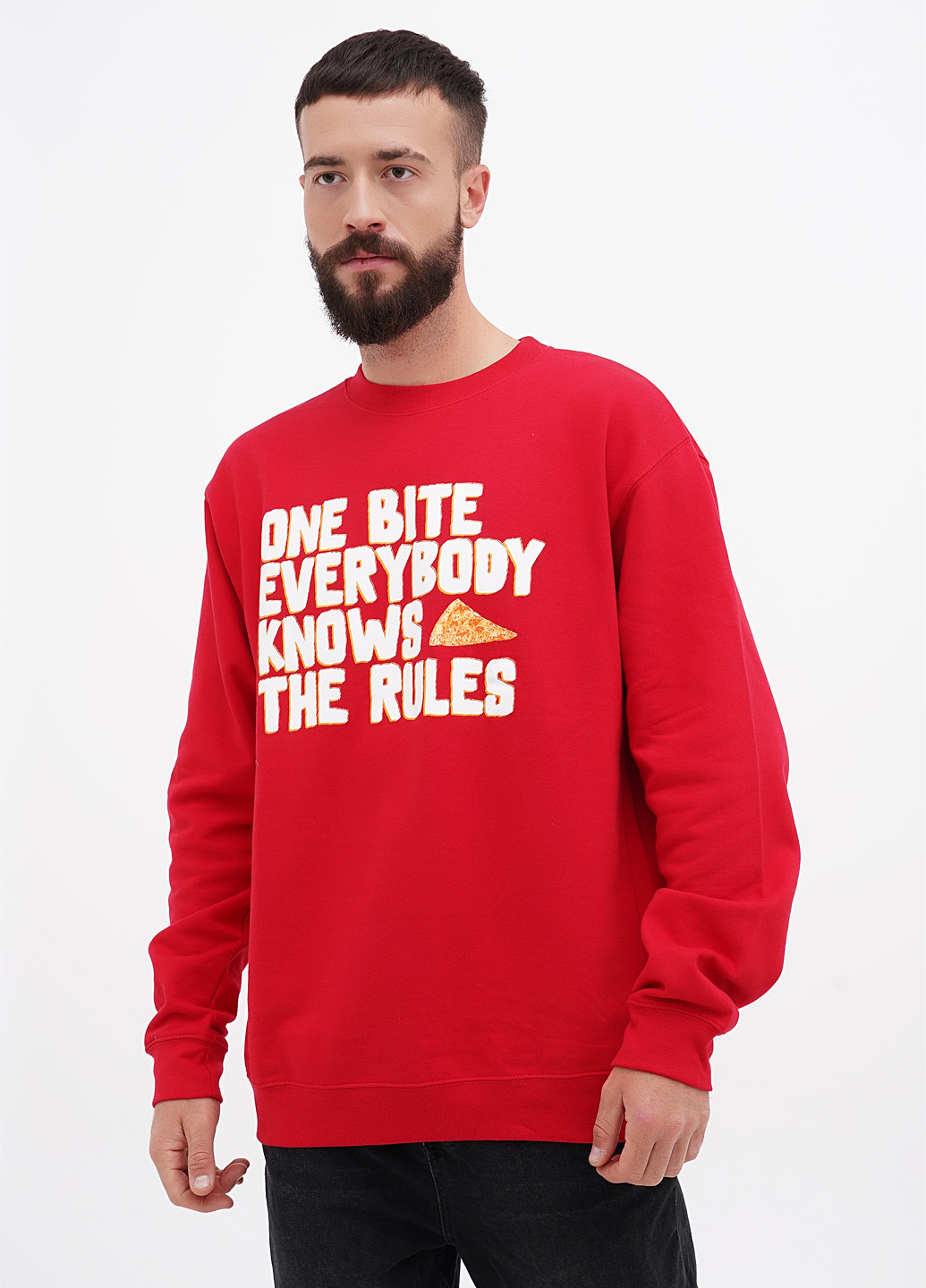 Червоний світшот Independent напис без декору (305788338)