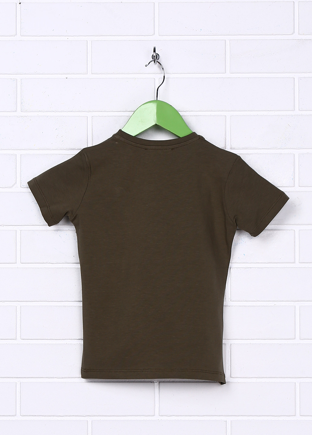 Оливково-зеленая летняя футболка с коротким рукавом Kyex Kids