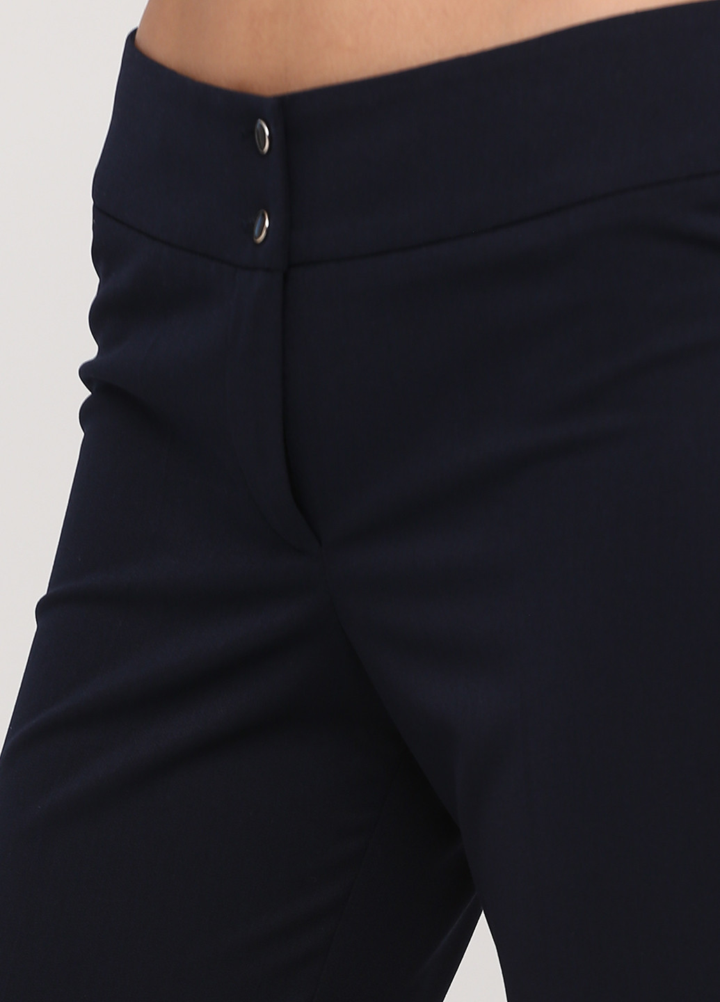 Темно-синие классические демисезонные прямые брюки Olga Shyrai for PUBLIC&PRIVATE