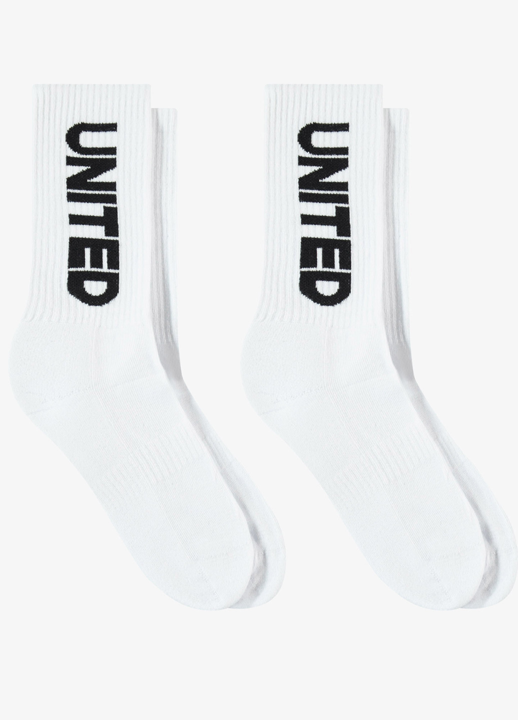 Белые носки (2 пары) UNITED4 надписи (329058638)