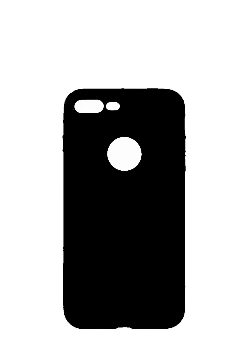 Чохол силіконовий з вирізом під яблуко для iPhone 7 + / 8 + Black ARM (219295230)