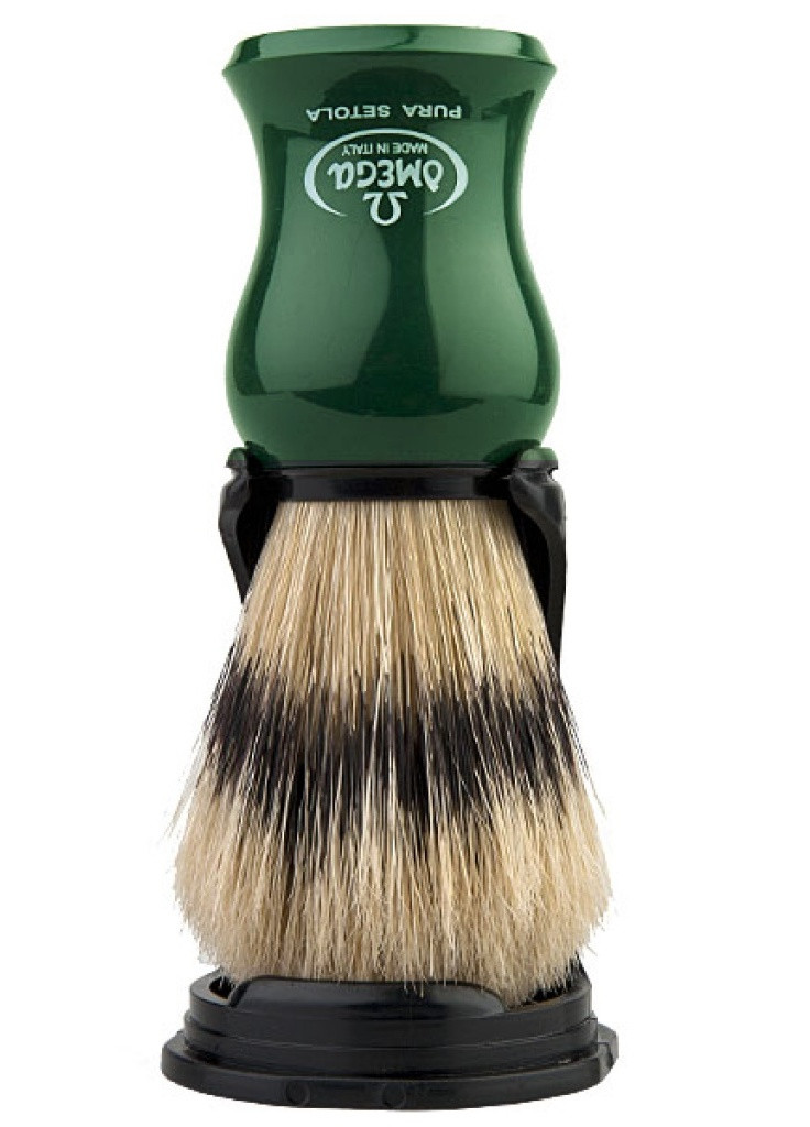 Помазок з підставкою 80265 зелений Omega (235995283)