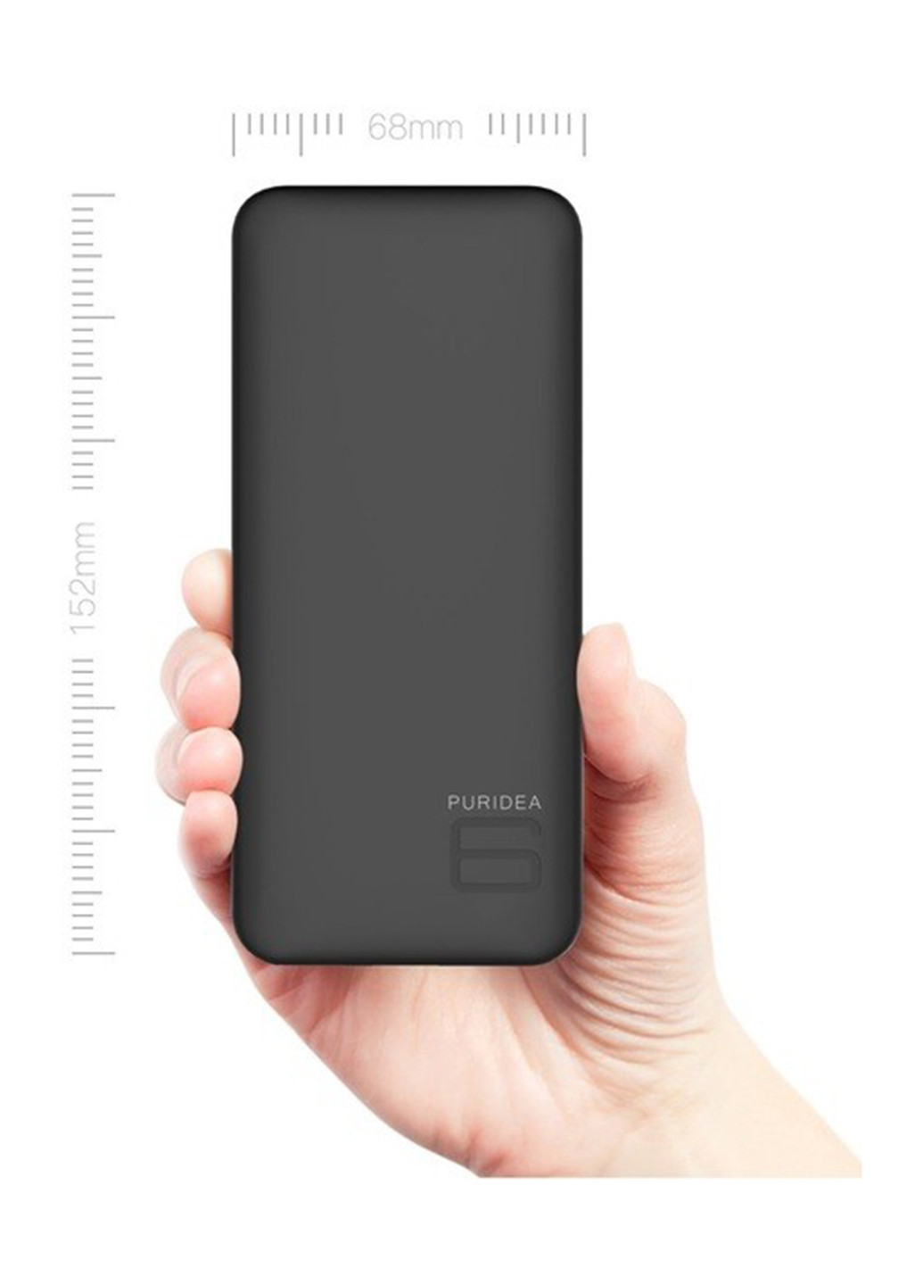 Универсальная батарея (павербанк) Puridea S4 6000mAh Li-Pol Rubber Black & White