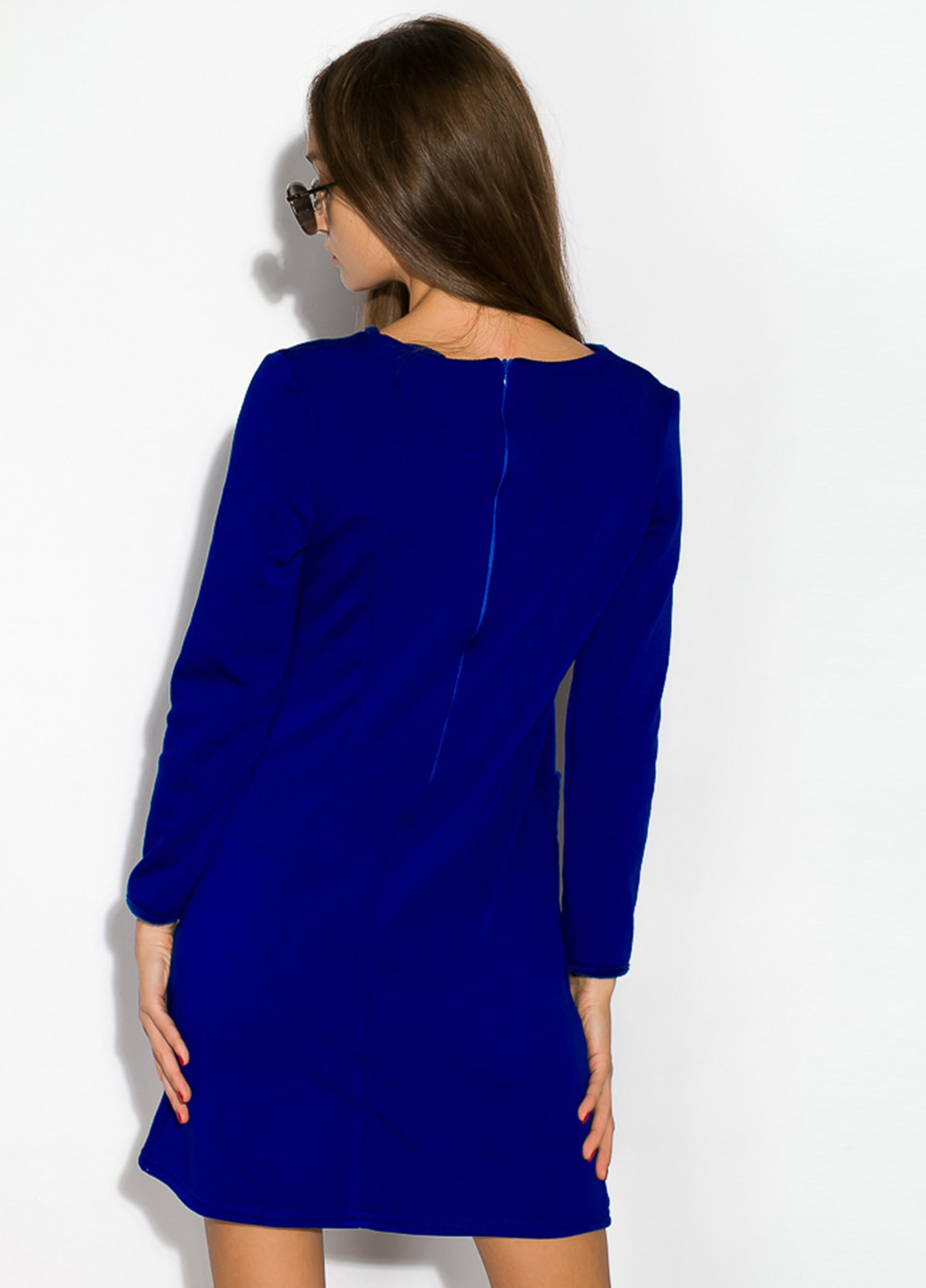 Синее кэжуал платье Time of Style однотонное