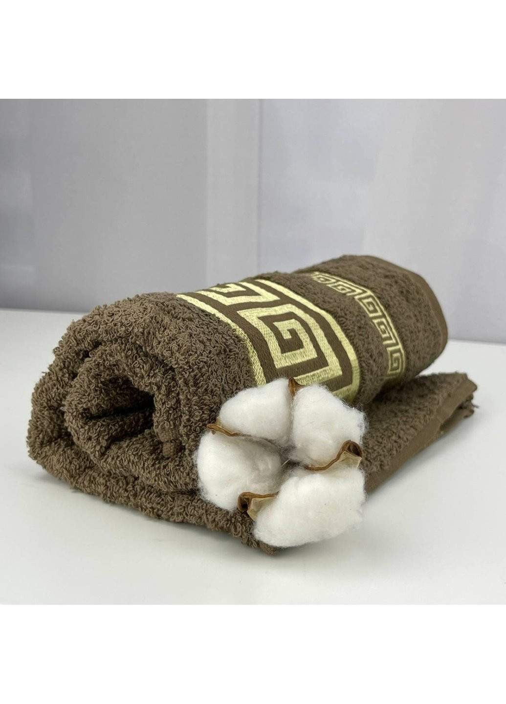 Power полотенце для лица махровое febo vip cotton grek турция 6387 коричневое 50х90 см комбинированный производство - Турция