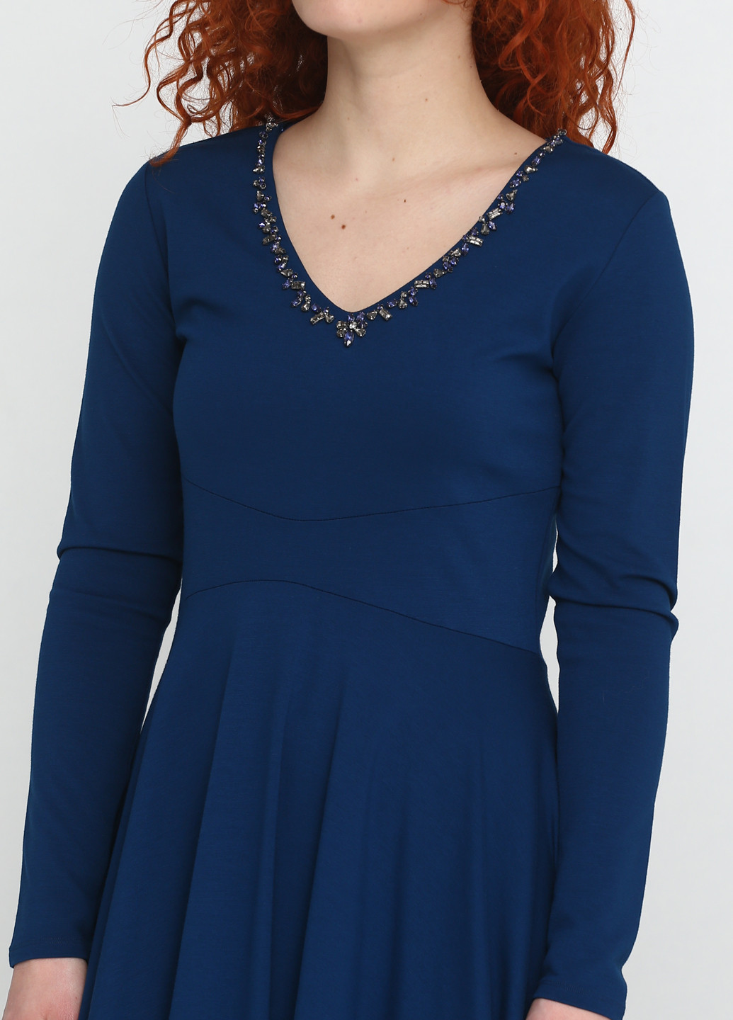 Синее кэжуал платье Twin-Set однотонное