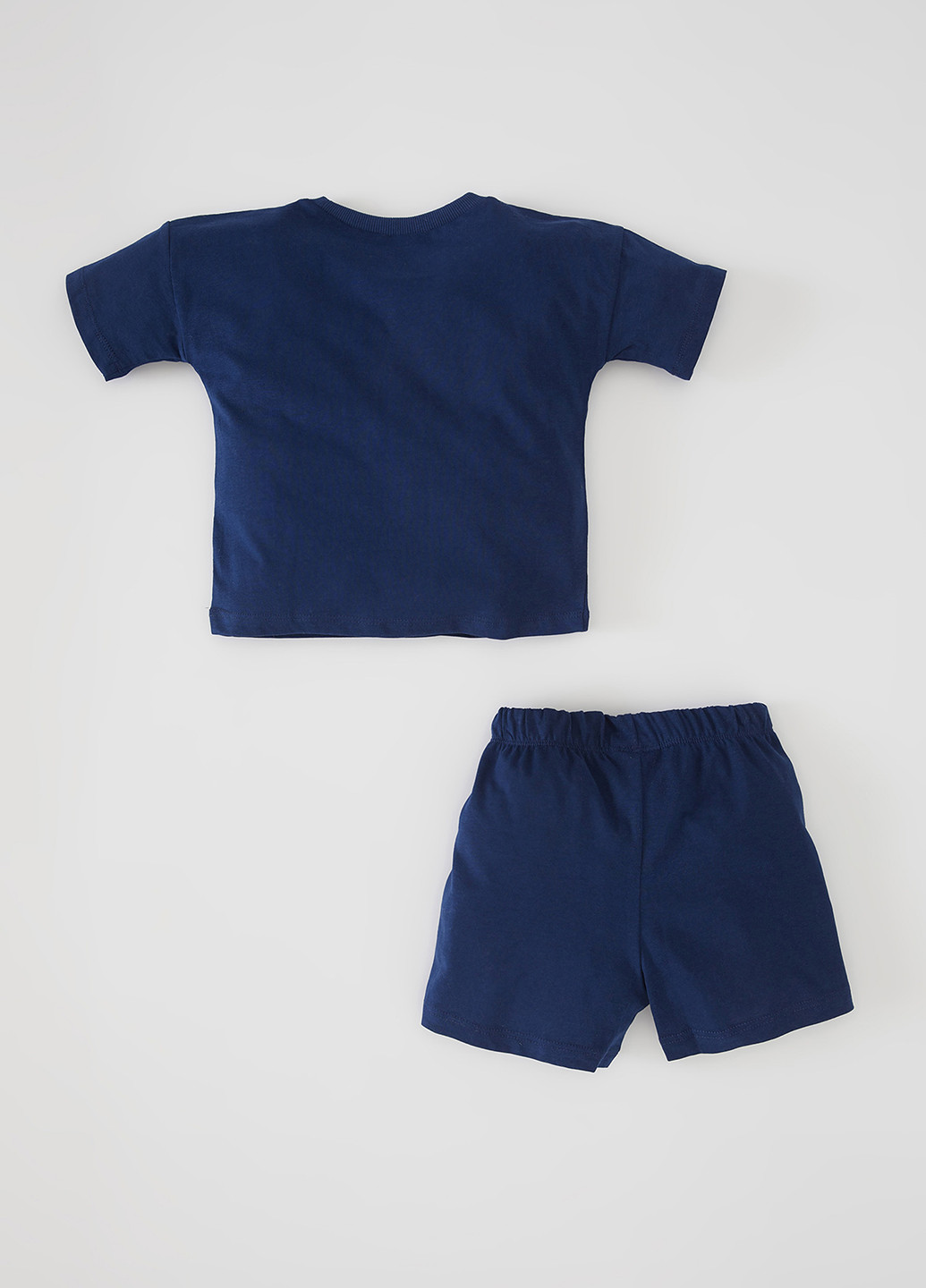 Темно-синий летний комплект (футболка, шорты) DeFacto