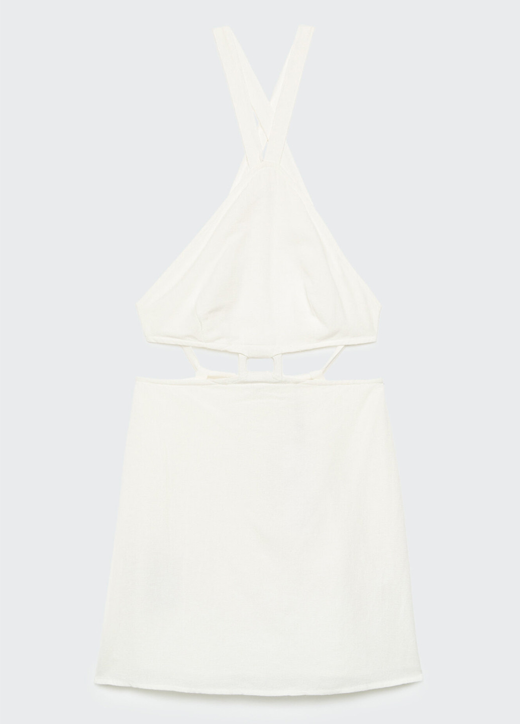 Молочное кэжуал платье Stradivarius однотонное