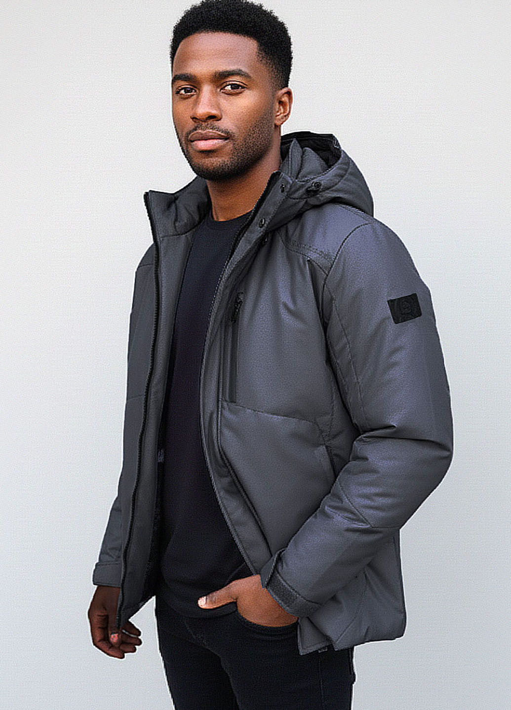 Темно-серая демисезонная куртка Sun's House