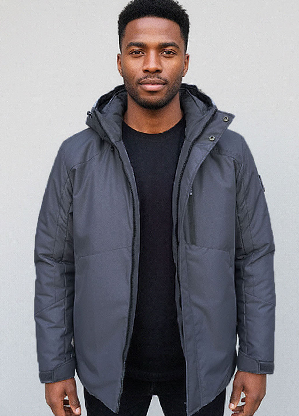 Темно-серая демисезонная куртка Sun's House