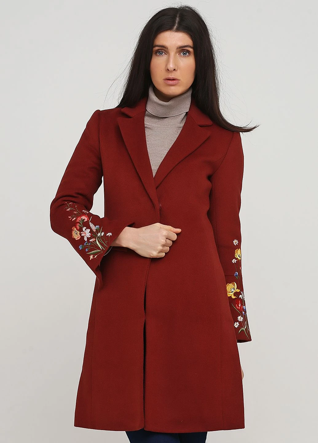 Бордовое демисезонное Пальто Vero Moda